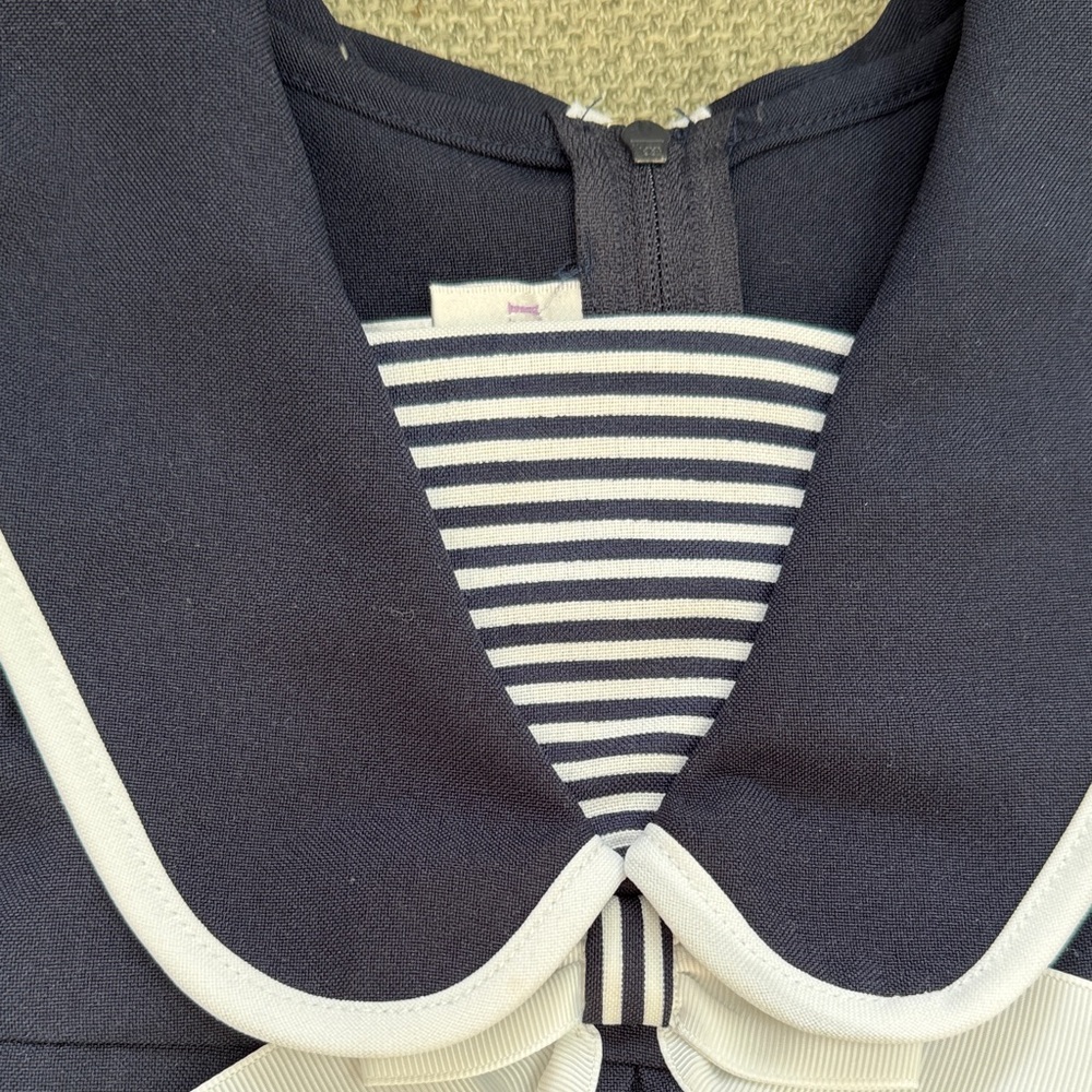 Navy Blue and White Girl’s Dress - Picture 3 of 6